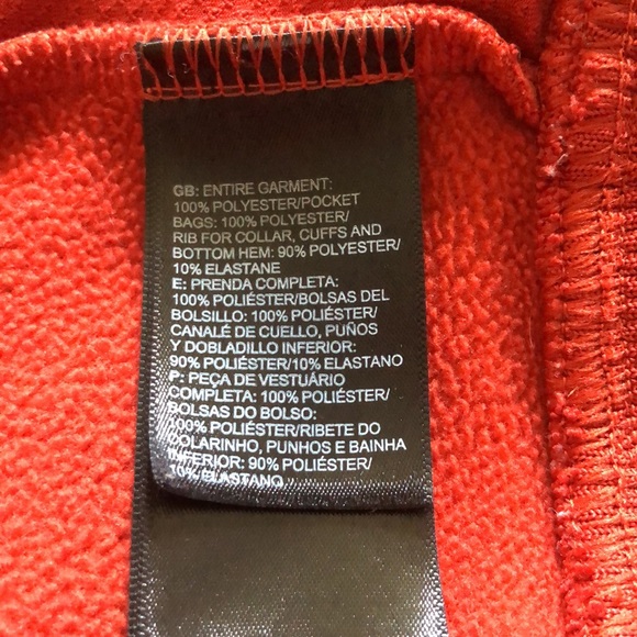 The North Face Men’s Zip Up Jacket orange and brown - Picture 8 of 12